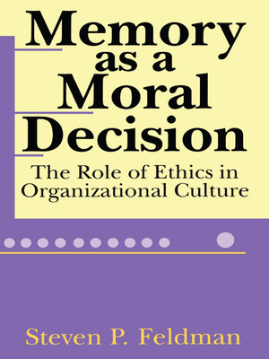 cover image of Memory as a Moral Decision